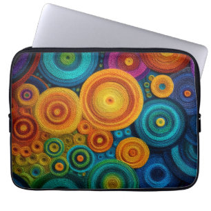 Capa Para Notebook Padrão Abstrato Espiral Colorido Redemoinho Geomét