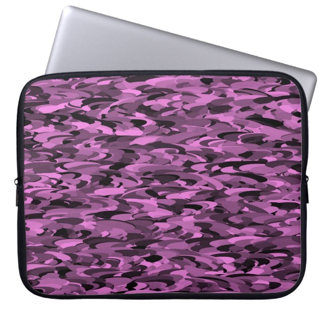 Capa Para Notebook Padrão Abstrato Roxo Preto (Frente)
