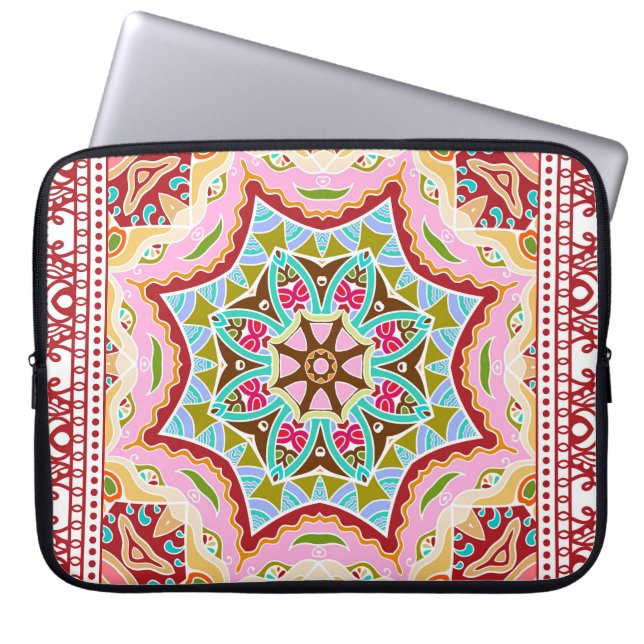 Capa Para Notebook Padrão abstrato Tropical de Folhas Diversas (Frente)