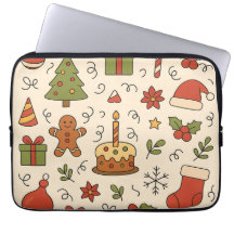 Padrão Alegre de Doodle de Natal