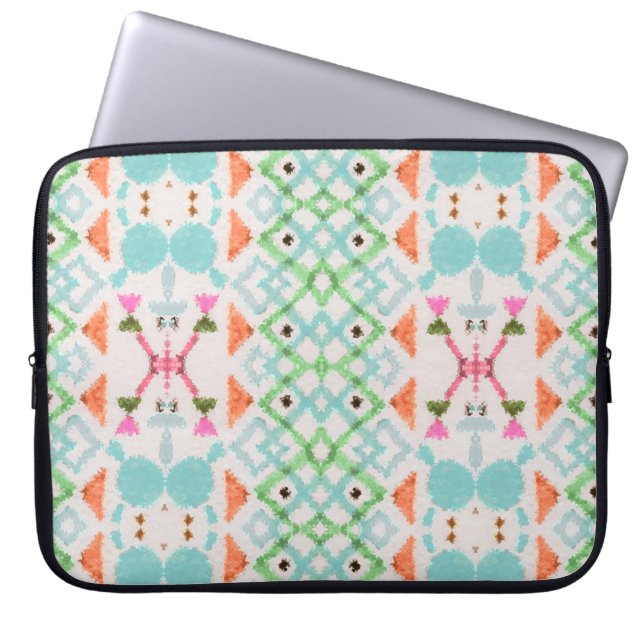 Capa Para Notebook Padrão americano. Impressão Ikat sem problemas. Vi (Frente)