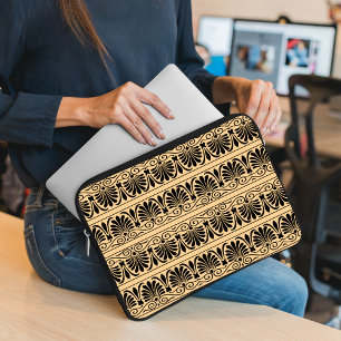 Capa Para Notebook Padrão Árabe Grego Mediterrâneo Marrom
