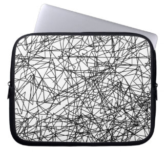 Capa Para Notebook padrão artístico branco-preto abstrato moderno