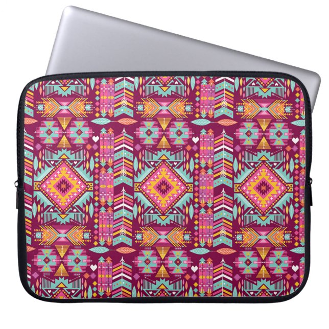 Capa Para Notebook Padrão Aztec Nativo Americano (Frente)