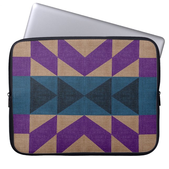 Capa Para Notebook Padrão Aztec Nativo Americano (Frente)