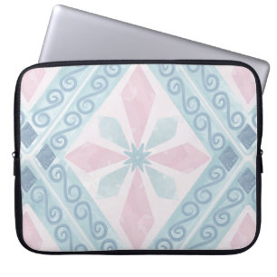 Capa Para Notebook padrão azul em forma de diamante