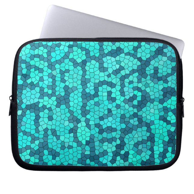 Capa Para Notebook Padrão Azul Turquesa (Frente)