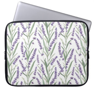 Capa Para Notebook Padrão Botânico de Lavanda