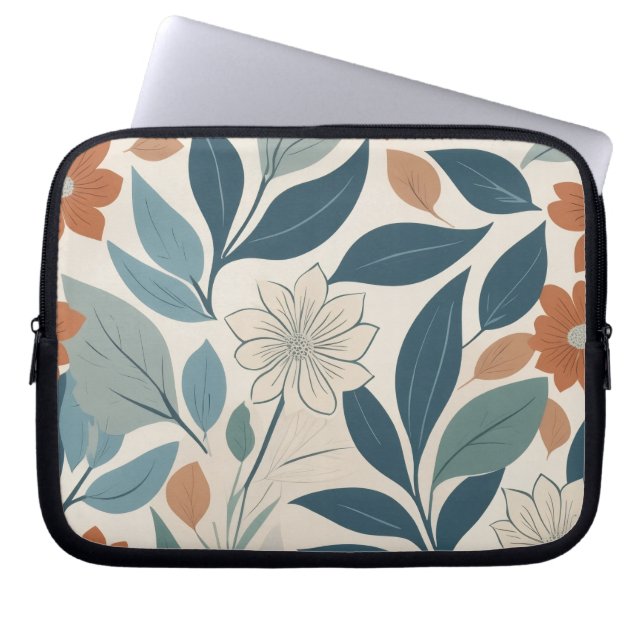 Capa Para Notebook Padrão Botânico Escandinavo (Frente)