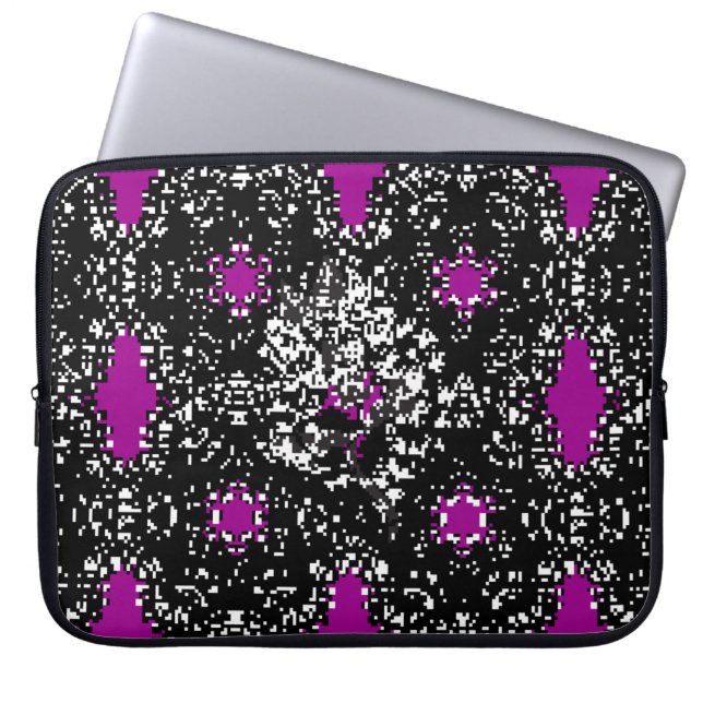 Capa Para Notebook Padrão branco clássico oriental sem costura. Vinta (Frente)