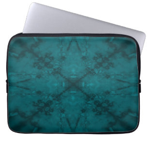 Capa Para Notebook Padrão caleidoscópio de estrelas verdes