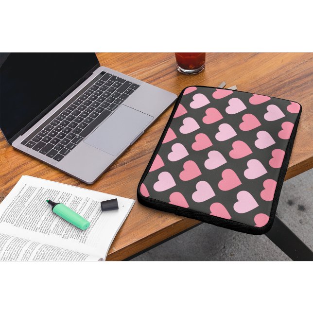 Capa Para Notebook Padrão cardíaco de amor moderno (Criador carregado)