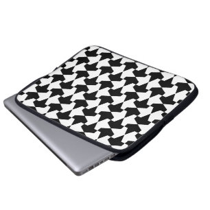Capa Para Notebook Padrão Clássico de Mamíferos Muçulmanos Pretos e B