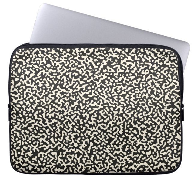 Capa Para Notebook Padrão Clássico de Notebook de Composição Preta (Frente)
