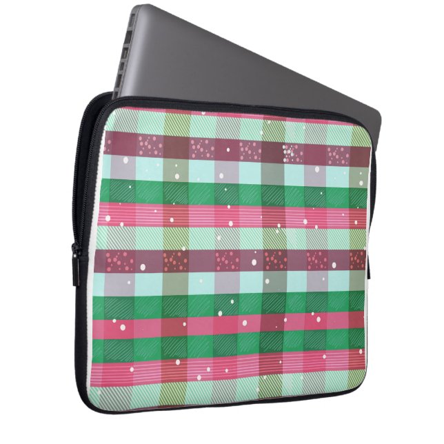 Capa Para Notebook Padrão Clássico de Stripes de Natal (Frente Esquerda)