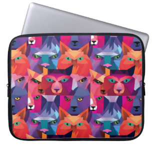 Capa Para Notebook Padrão Colorido de Animais Policiais Baixo