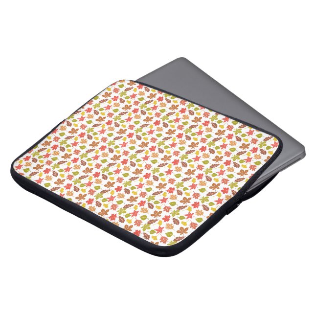 Capa Para Notebook Padrão Colorido de Folhas de Outono (Frente Topo)