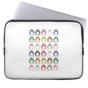 Capa Para Notebook Padrão Colorido de Pinguim Fofo Kawaii Tecnologia