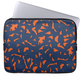 Capa Para Notebook Padrão Confete Terrazzo da Moda - Azul Naval e B