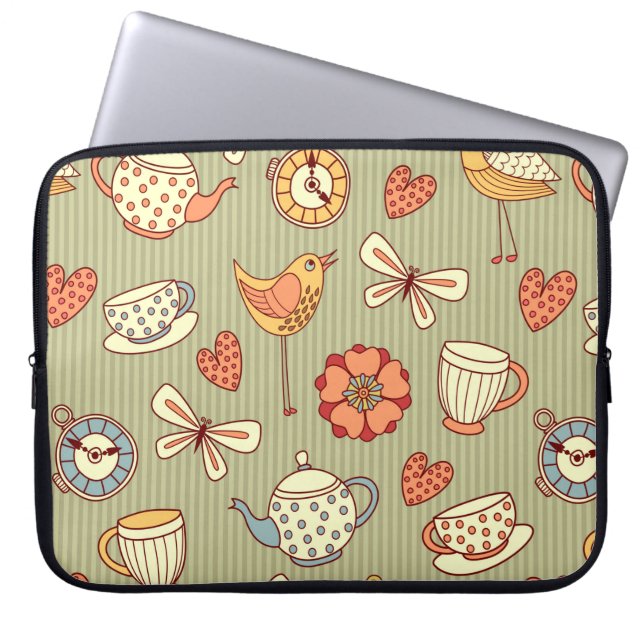 Capa Para Notebook Padrão constante "Festa de chá de verão" (Frente)