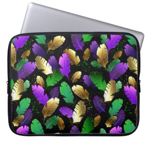 Capa Para Notebook Padrão contínuo com penas de Mardi Gras