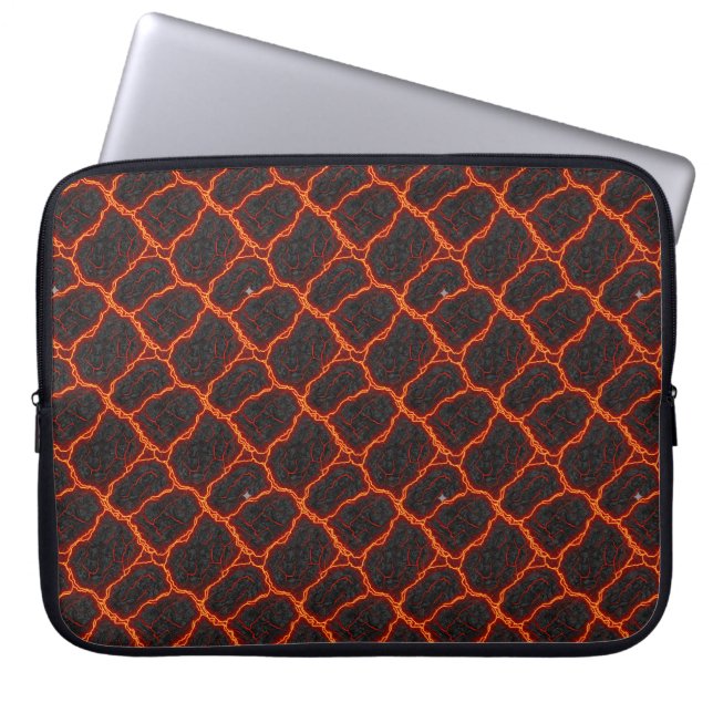 Capa Para Notebook Padrão contínuo de fluxo de lava (Frente)