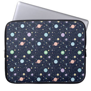 Capa Para Notebook Padrão contínuo de planetas do sistema solar