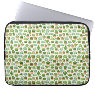 Capa Para Notebook Padrão contínuo de planta suculenta fofa