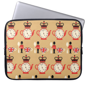 Capa Para Notebook padrão contínuo de tempo do chá em inglês