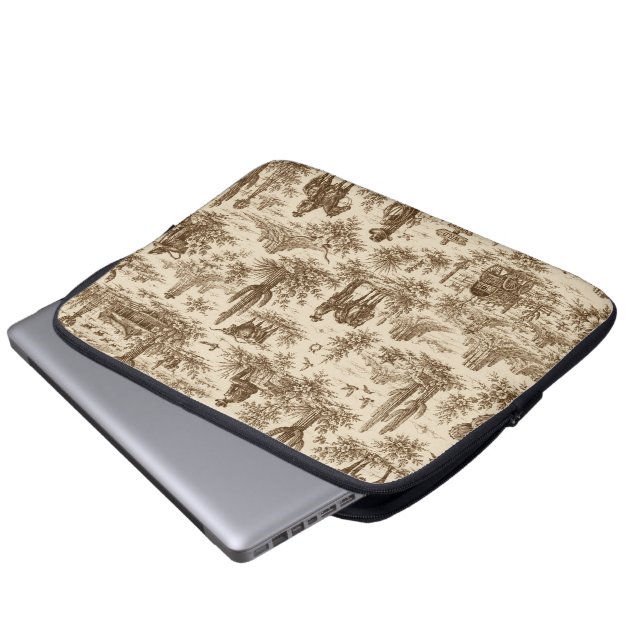 Capa Para Notebook Padrão contínuo de Toile do Deserto Ocidental Vint (Frente Inferior)