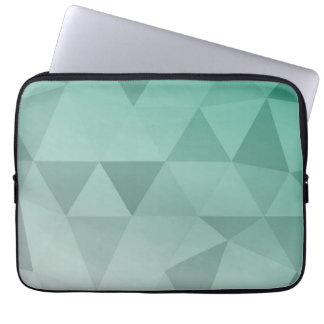 Capa Para Notebook Padrão contínuo de triângulos abstratos - Verde  