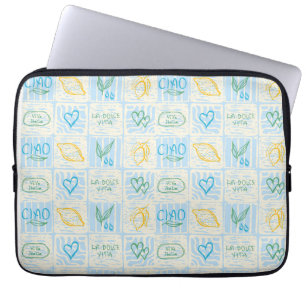 Capa Para Notebook Padrão contínuo decorativo estilo Amalfi