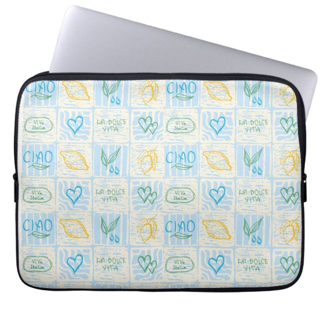 Capa Para Notebook Padrão contínuo decorativo estilo Amalfi (Frente)