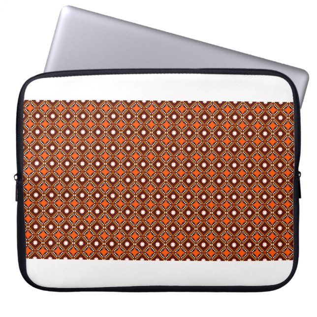 Capa Para Notebook Padrão criativo sem costura com geometria de desen (Frente)