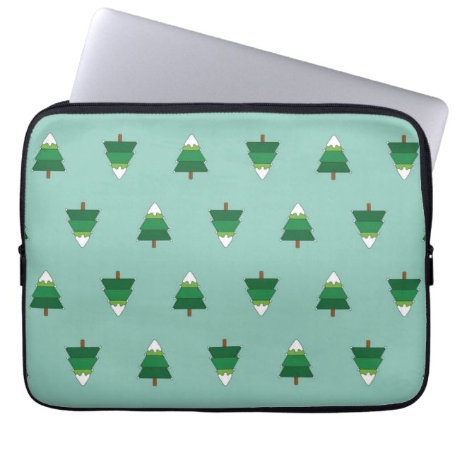 Capa Para Notebook Padrão da árvore de Natal (Frente)