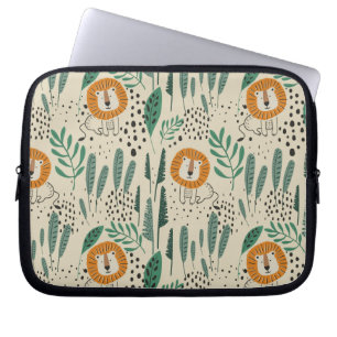 Capa Para Notebook Padrão da Floresta Tropical Selvagem de Leão-de-Dó