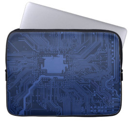 Capa Para Notebook Padrão da placa-mãe do Geek azul