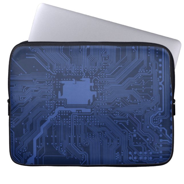 Capa Para Notebook Padrão da placa-mãe do Geek azul (Frente)