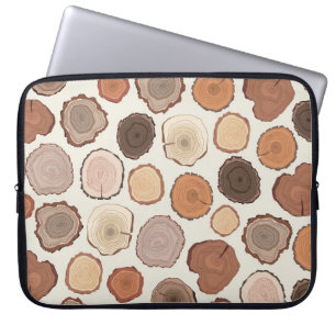 Capa Para Notebook Padrão da Porta da Floresta dos Anéis de Árvore