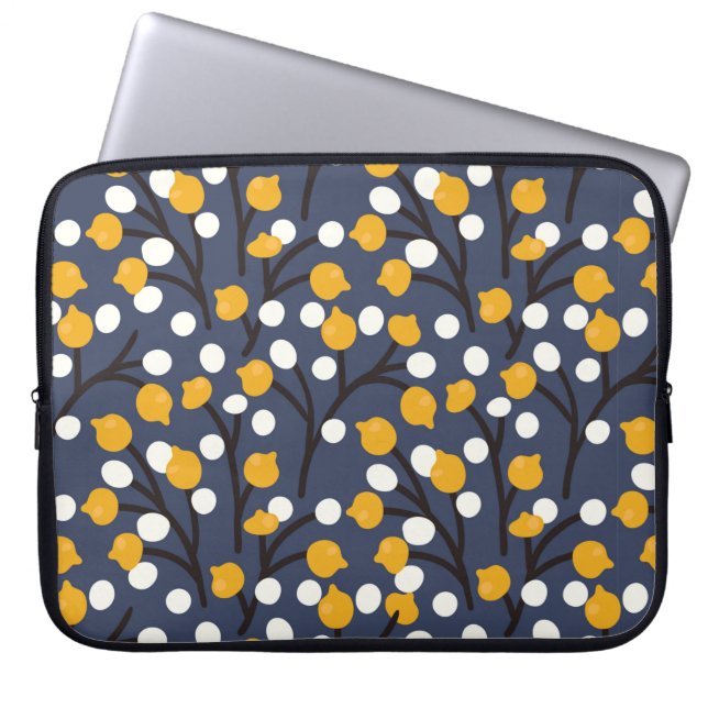 Capa Para Notebook padrão das abstrato flores e folhas (Frente)
