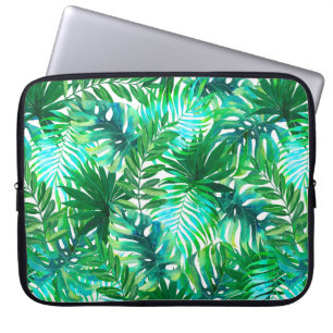 Capa Para Notebook Padrão das folhas tropicais aquáticas