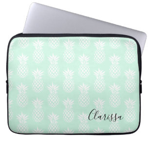 Capa Para Notebook Padrão de abacaxi verde bonito e elegante da horta