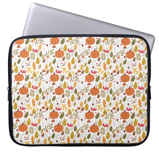 Capa Para Notebook Padrão de Abóbora de Outono (Frente)