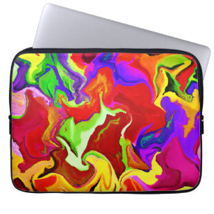 Capa Para Notebook Padrão de Abstrações Vivas Coloridas
