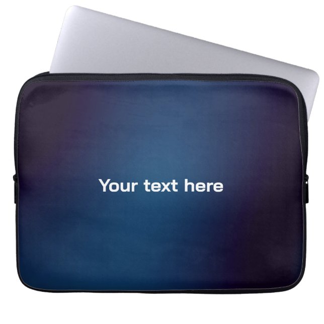 Capa Para Notebook Padrão de Abstrato azul escuro | Adicionar Texto (Frente)