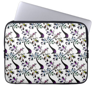 Capa Para Notebook Padrão de Abstrato de Árvore Floral Arco-Íris O