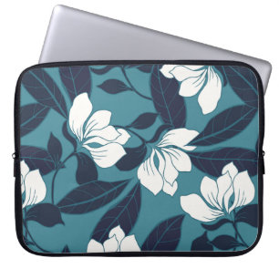 Capa Para Notebook padrão de abstrato elegância com fundo floral.