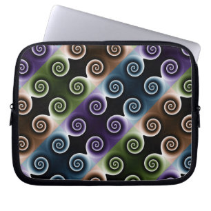 Capa Para Notebook Padrão de Abstrato espiral colorido legal