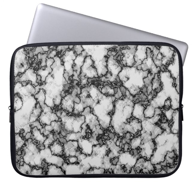 Capa Para Notebook Padrão de Abstrato preto e branco (Frente)