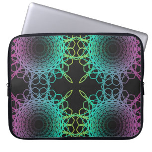 Capa Para Notebook Padrão de alinhamento geométrico colorido do abstr